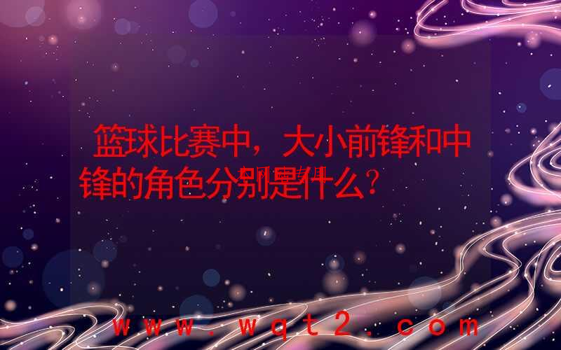 篮球比赛中，大小前锋和中锋的角色分别是什么？